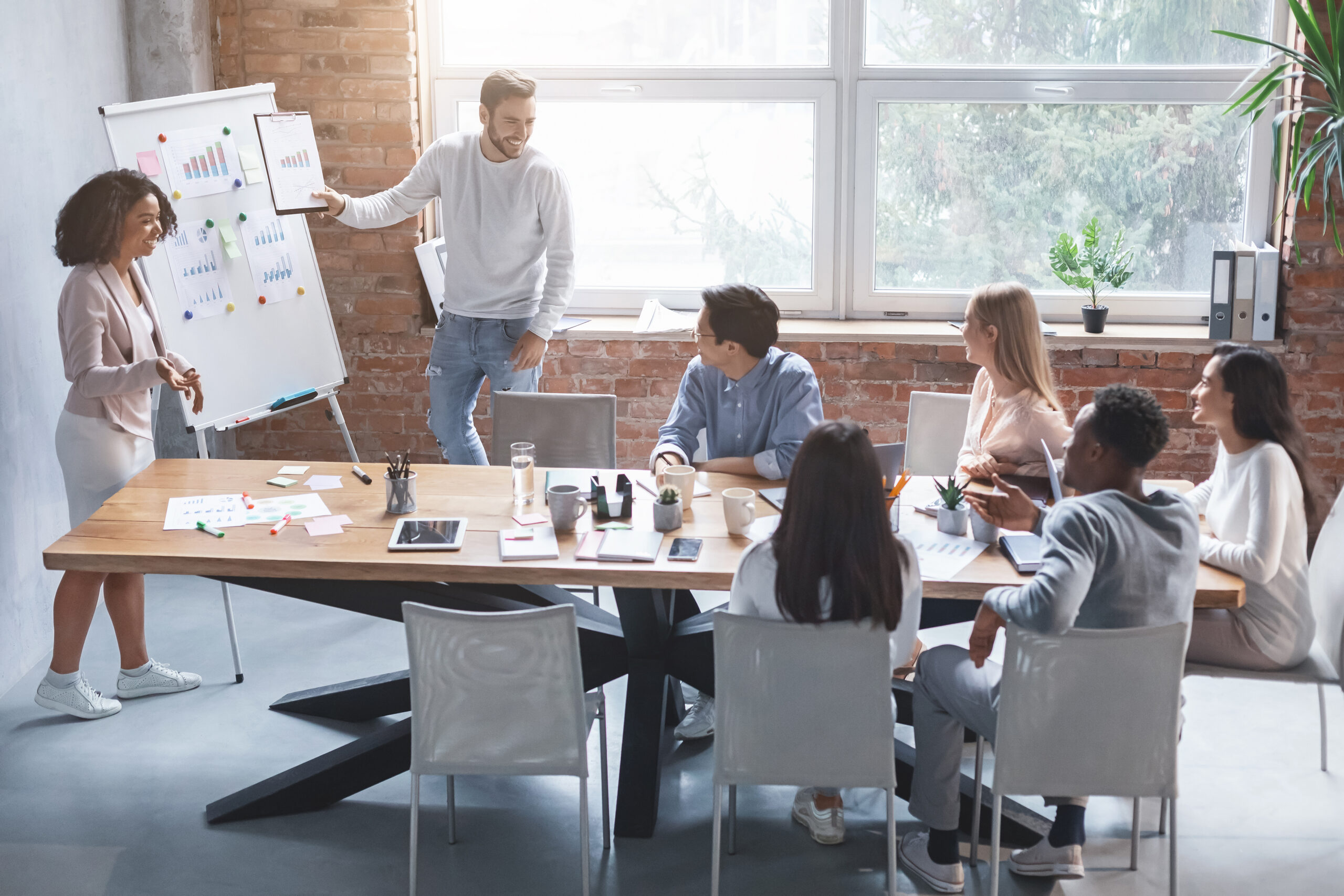 brainstorming sessions in a marketing agency